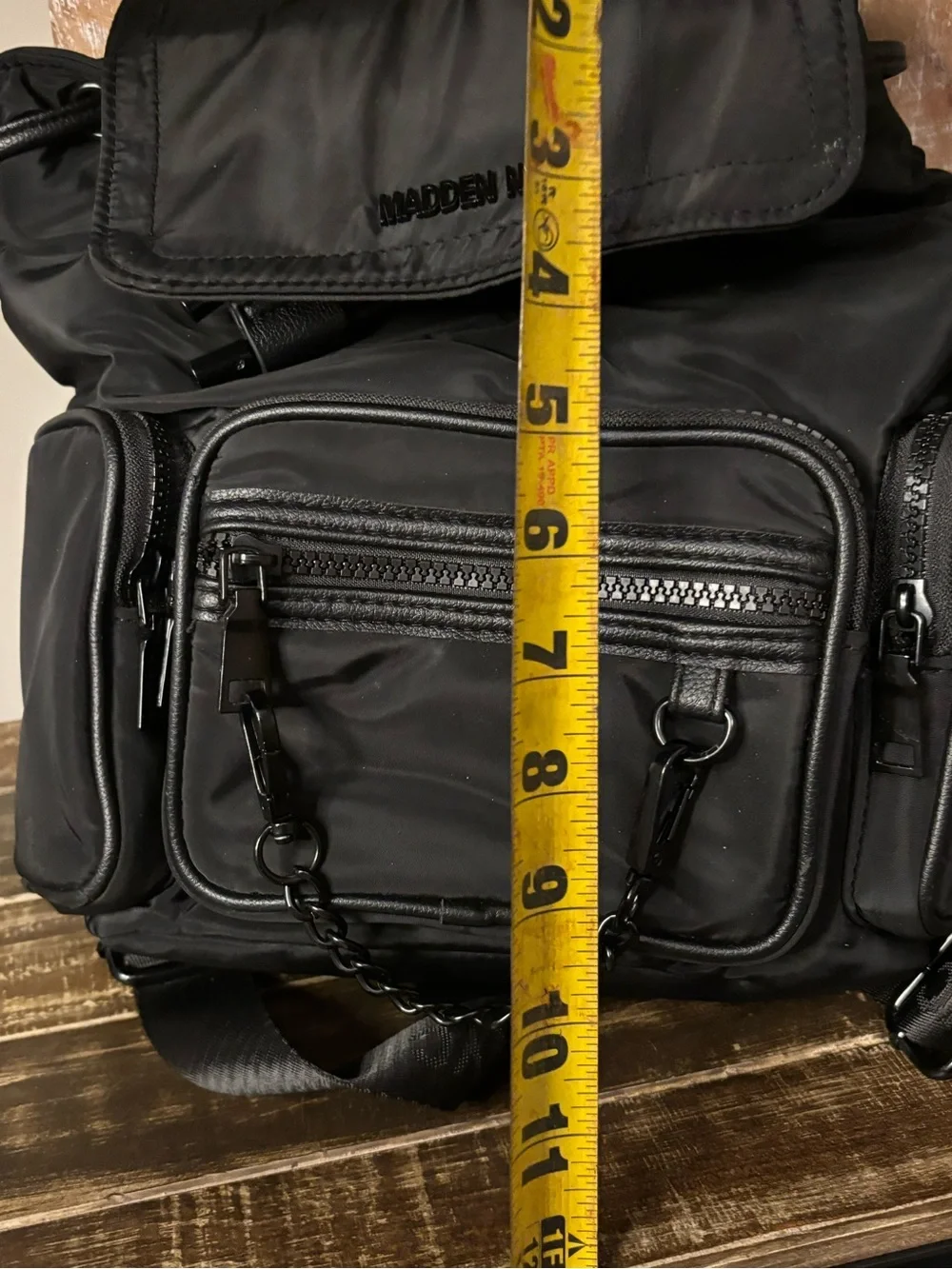 Madden NYC  Black Nylon Utility Backpack